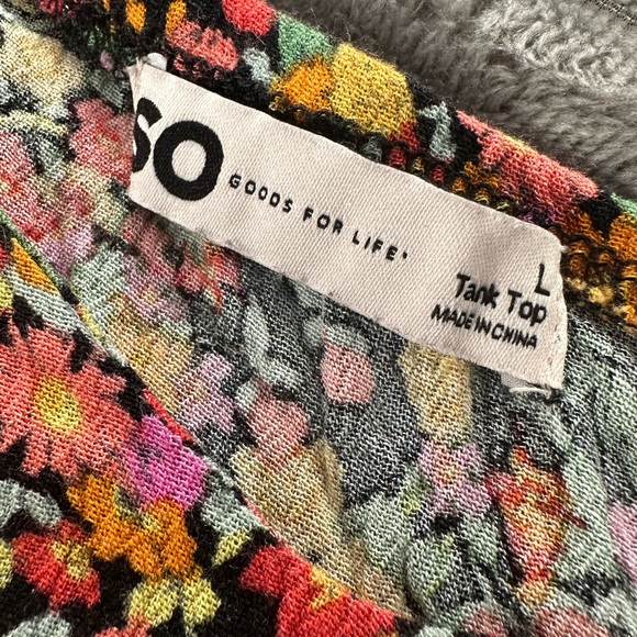 ❁ Sᴏ Wᴏᴍᴇɴ's Cʀᴏᴘ Tᴏᴘ Tᴀɴᴋ, Fʟᴏʀᴀʟ, Sɪᴢᴇ L ❁ - Picture 3 of 5